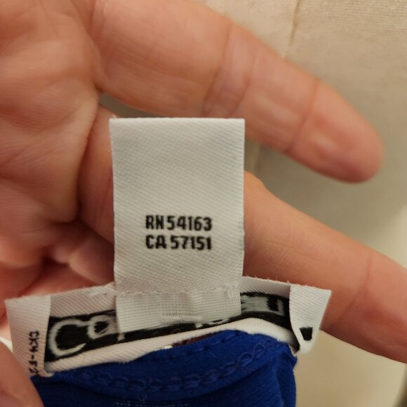 Calvin Klein Royal Blue Flutter Sleeve Blouse Top S/P - Picture 6 of 8